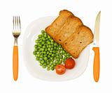 Vegetarian diet plate