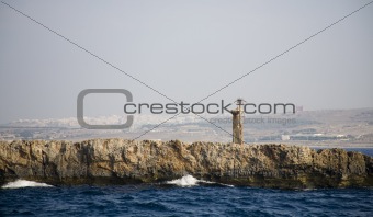 Blue sea and rocks