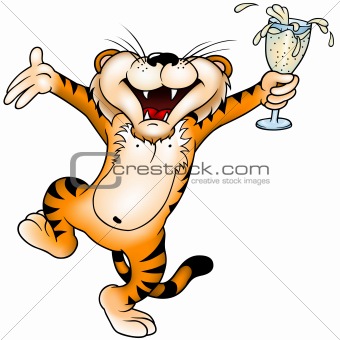 Tiger and drink
