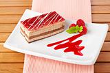Delicious strawberry cake