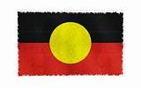 Flag of Aboriginal on old wall background, vector wallpaper, texture, banner, illustration
