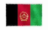 Flag of Afghanistan on old wall background, vector wallpaper, texture, banner, illustration