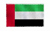Flag of Arab Emirate on old wall background, vector wallpaper, texture, banner, illustration