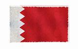 Flag of Bahrain on old wall background, vector wallpaper, texture, banner, illustration