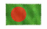 Flag of Bangladesh on old wall background, vector wallpaper, texture, banner, illustration