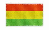 Flag of Bolivia on old wall background, vector wallpaper, texture, banner, illustration