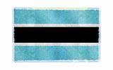 Flag of Botswana on old wall background, vector wallpaper, texture, banner, illustration