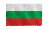 Flag of Bulgaria on old wall background, vector wallpaper, texture, banner, illustration