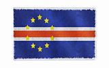 Flag of Cape Verde on old wall background, vector wallpaper, texture, banner, illustration