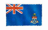Flag of Cayman Island on old wall background, vector wallpaper, texture, banner, illustration