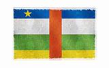 Flag of Central Africa Republic on old wall background, vector wallpaper, texture, banner, illustration