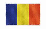 Flag of Chad Flag on old wall background, vector wallpaper, texture, banner, illustration