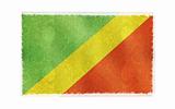 Flag of Congo on old wall background, vector wallpaper, texture, banner, illustration