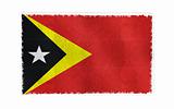 Flag of East Timor on old wall background, vector wallpaper, texture, banner, illustration
