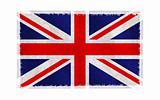 Flag of England on old wall background, vector wallpaper, texture, banner, illustration