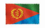 Flag of Eritrea on old wall background, vector wallpaper, texture, banner, illustration
