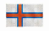 Flag of Faroe Islands on old wall background, vector wallpaper, texture, banner, illustration