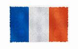 Flag of Guadeloupe on old wall background, vector wallpaper, texture, banner, illustration