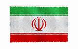 Flag of Iran on old wall background, vector wallpaper, texture, banner, illustration