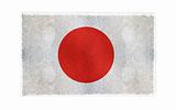 Flag of Japan on old wall background, vector wallpaper, texture, banner, illustration