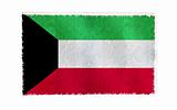 Flag of Kuwait on old wall background, vector wallpaper, texture, banner, illustration
