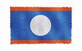 Flag of Laos on old wall background, vector wallpaper, texture, banner, illustration