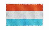 Flag of Luxembourg on old wall background, vector wallpaper, texture, banner, illustration