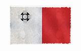 Flag of Malta on old wall background, vector wallpaper, texture, banner, illustration