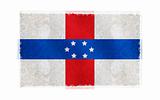 Flag of Netherland Antilles on old wall background, vector wallpaper, texture, banner, illustration