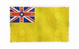Flag of Niue on old wall background, vector wallpaper, texture, banner, illustration