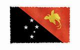 Flag of Papua New Guinea on old wall background, vector wallpaper, texture, banner, illustration