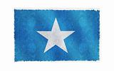 Flag of Somalia on old wall background, vector wallpaper, texture, banner, illustration