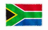Flag of South Africa on old wall background, vector wallpaper, texture, banner, illustration