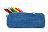 Blue pencil case