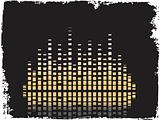 music composition graph isolated on black, vector wallpaper