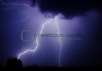 Thunder at night