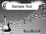 guitar on musical background with sample text, wallpaper