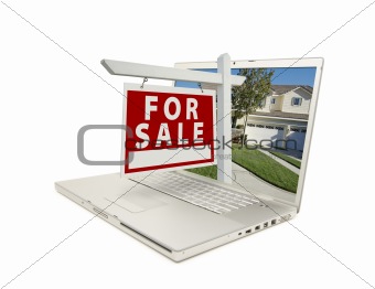 Red For Sale Sign on Laptop