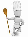 Chef with wooden spoon