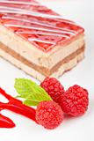 Delicious raspberries cake