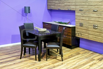 Purple dinning room