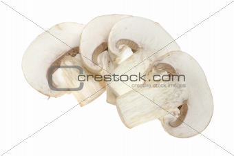Sliced button mushrooms