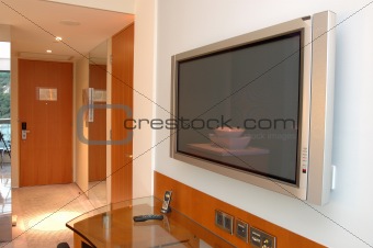 Plasma TV in hotel room