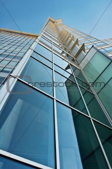 Blue and Green Glass Office Tower