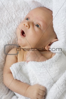 newborn after bath