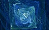 aqua blue wisping fractal