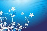floral background blue vector wallpaper