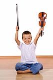 Little boy with a violin