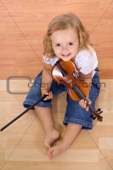 Little musician girl