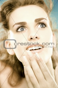woman with wide eyebrows